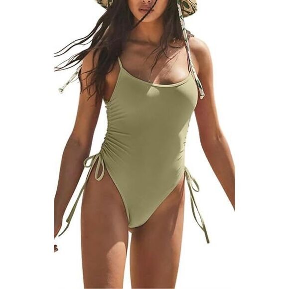 Cinched one piece swimsuit size XL - Picture 1 of 5